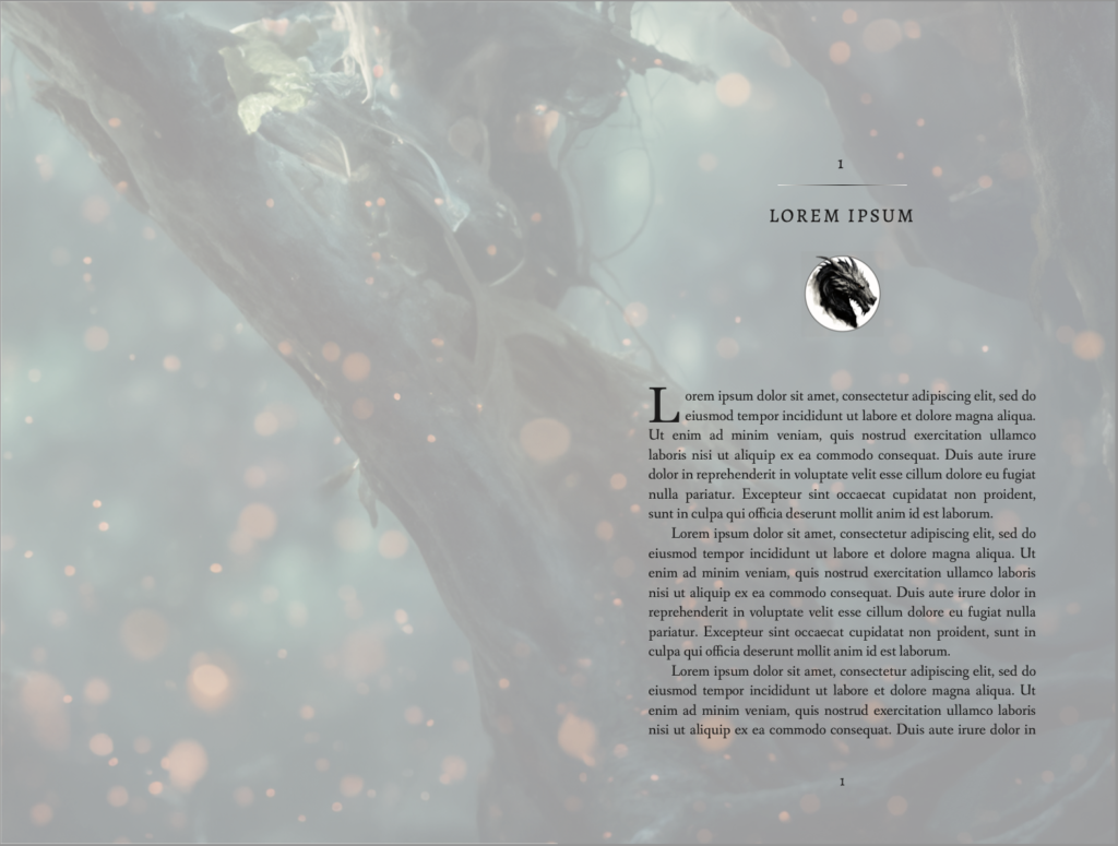 Forest of Dragons Chapter Background Image - Artistic Bindings